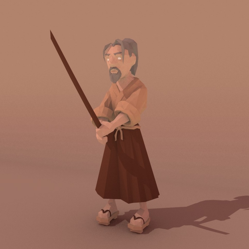 Blind Sword Master -  Low Poly preview image 1